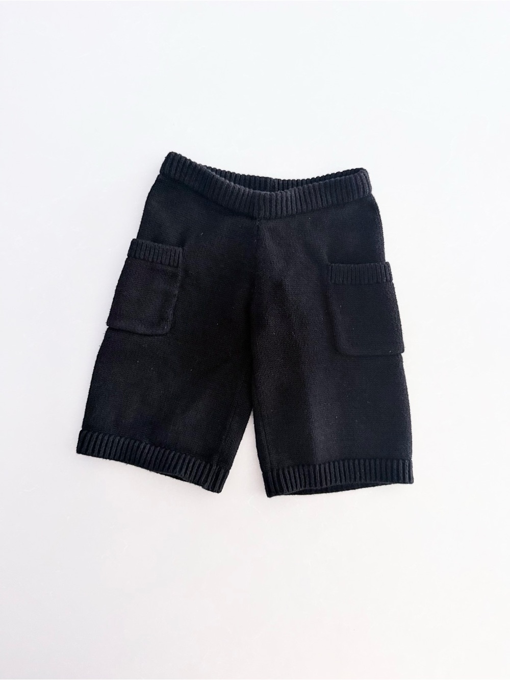Gap Baby Sweater Knit Black Cargo Pants • Size 0-3M
